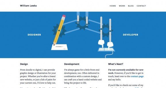 扁平化網(wǎng)頁設(shè)計William Leeks