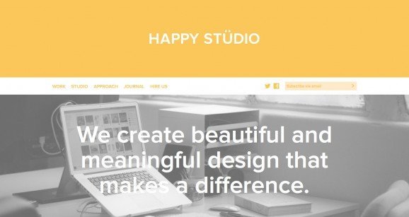 扁平化網(wǎng)頁設(shè)計Happy Studio